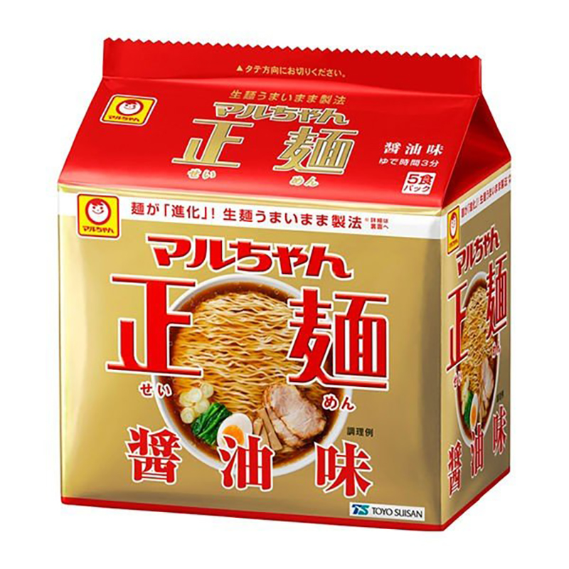 Toyo Suisan-Maruchan Seimen Soy Sauce Flavor 5Pack | 东洋水产Maruchan正面(酱油味) 5连包 525g