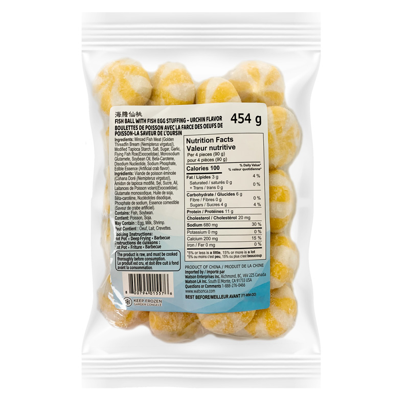 Fish Ball With Fish Egg Stuffing-Urchin Flavor | 海胆仙桃 454g