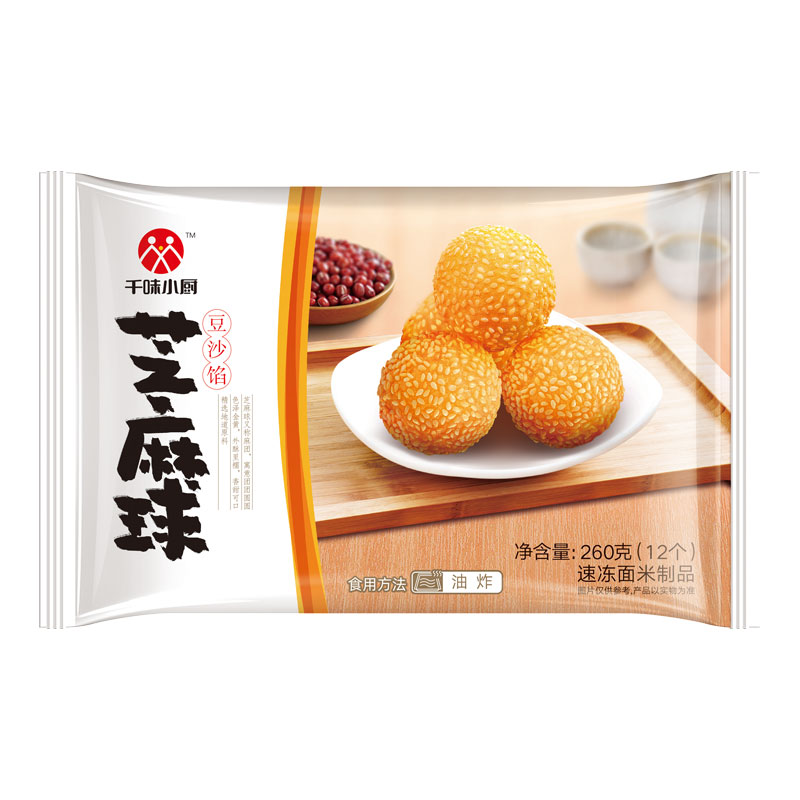QWXC-Red Bean Sesame Ball | 千味小厨芝麻球(豆沙馅)260g
