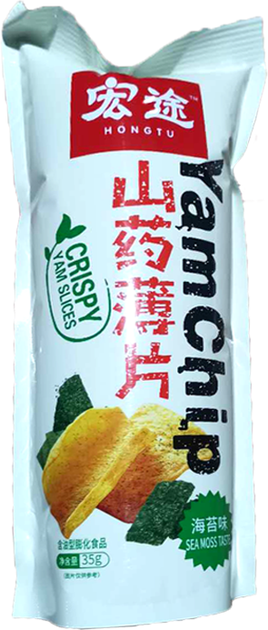 Hongtu-Yam Chip Seaweed Flavor | 宏途山药薄片海苔味 35g