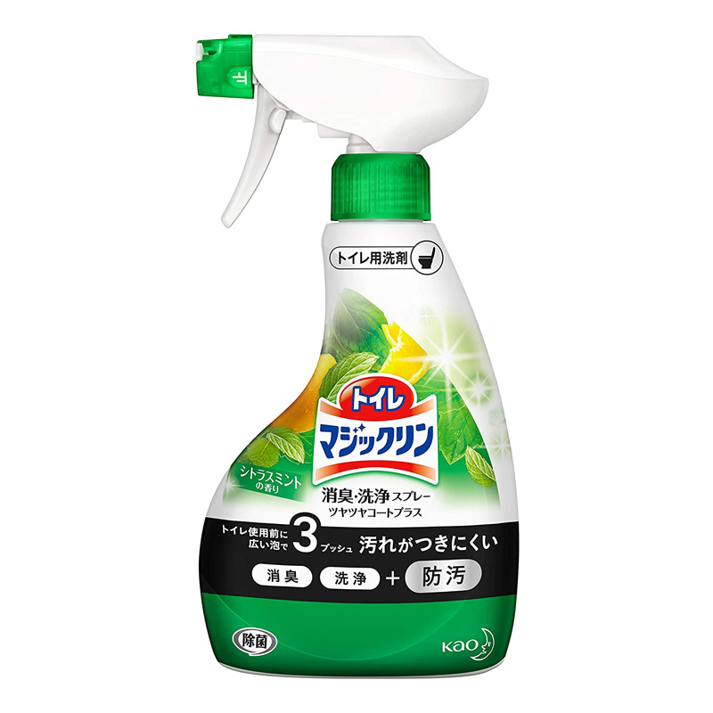 Kao Toilet Magiclean Deodorizing Clean Foam Spray(Citrus Mint Fragrance) | 花王万洁灵马桶除臭洁净泡沫喷雾剂 (柑橘薄荷香) 380ml