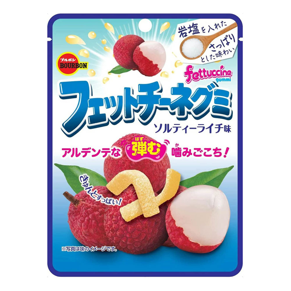 Bourbon Fettuccine Gummy Salty Lychee Flavor | 波路梦-荔枝味软糖 50g