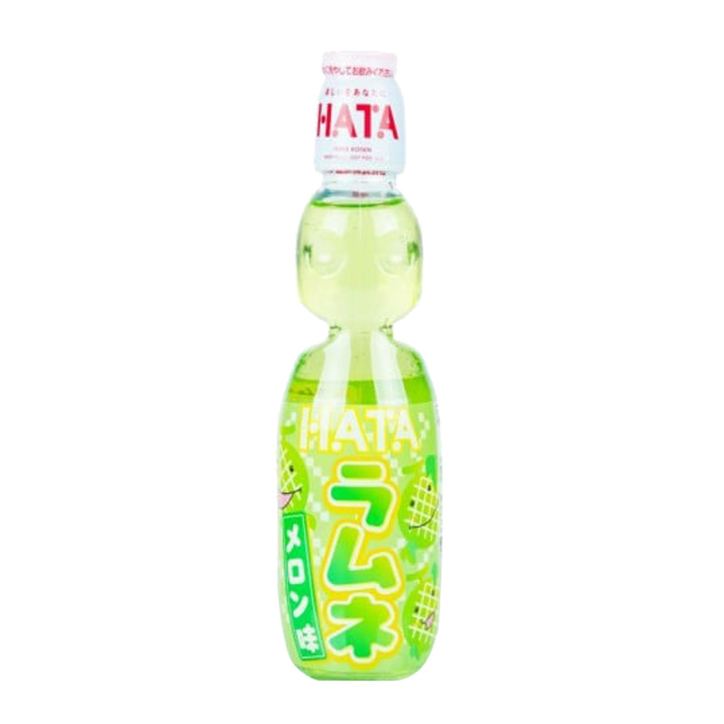 Hatakosen Ramune Soda(Melon Flavour) | 弹珠汽水(哈密瓜) 200ml