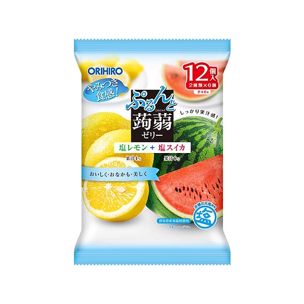 ORIHIRO-Konjac Jelly (Salt lemon+Salt watermelon) | 立喜乐蒟蒻果冻(盐柠檬+盐西瓜口味) 240g(20g×12)