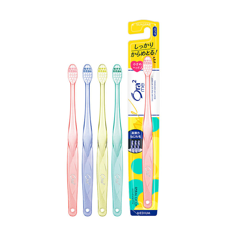 Sunstar Ora2Me Spiral Catch Toothbrush Medium | 皓乐齿弹力动感系列牙刷 中性毛