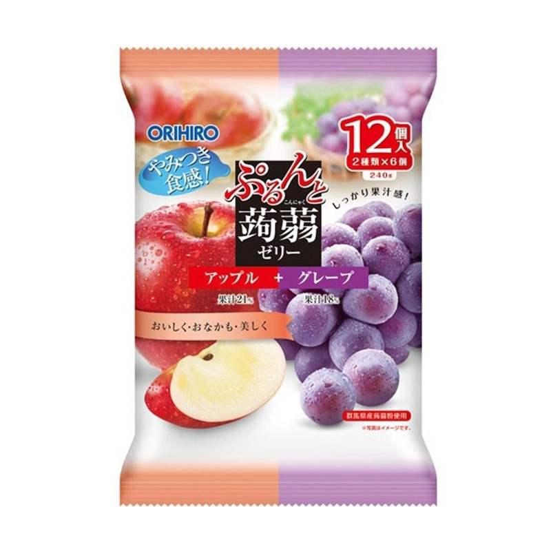 Orihiro-Konjac Jelly (Apple&Grape) | 立喜乐蒟蒻果冻 (苹果&葡萄)
