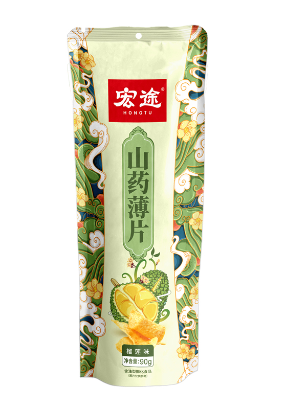 Hongtu-Yam Chip Durian Flavor | 宏途山药薄片榴莲味 90g