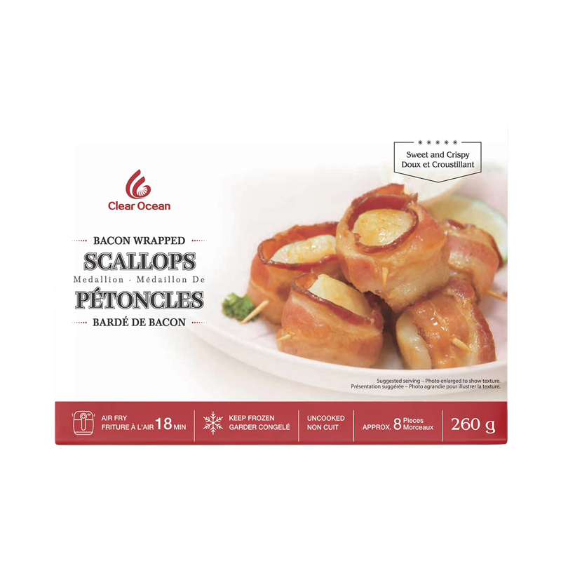 Clear Ocean-Frozen Bacon Wrapped Scallop Medallion | 冷冻培根扇贝 260g