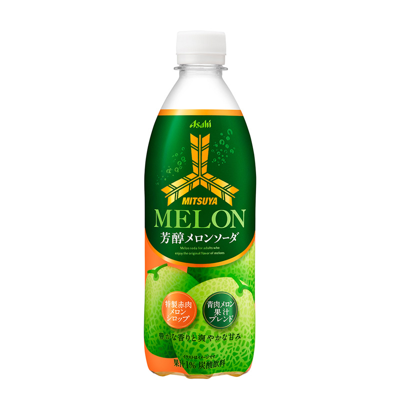 Asahi-Mitsuya Melon Soda | 朝日-三津屋哈密瓜汽水 500ml
