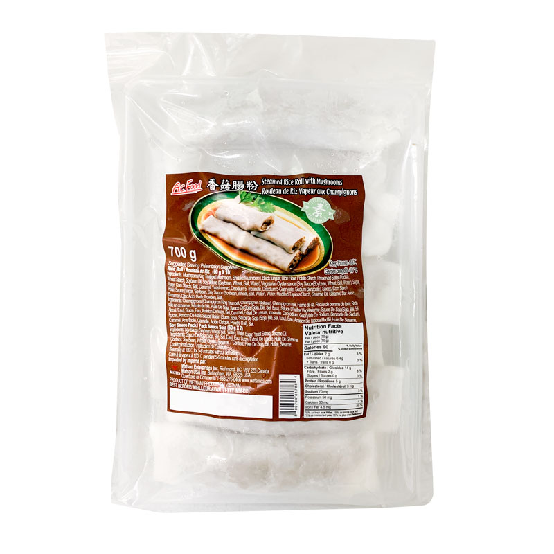 AC Food Steamed Rice Roll with Mushrooms | 香菇肠粉 700g