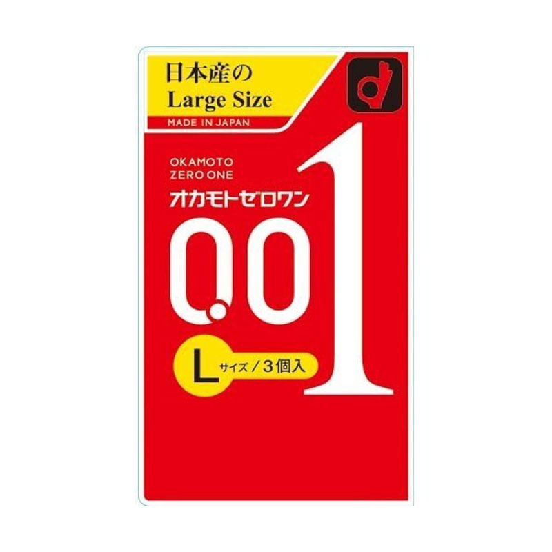 Okamoto Zero One condoms L size | 冈本001避孕套 L码 3pcs