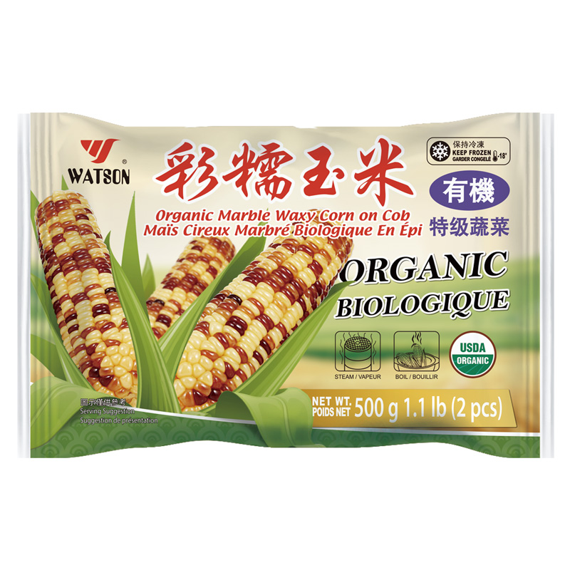 Watson-Organic Marble Waxy Corn on Cob | 华生有机彩糯玉米 500g