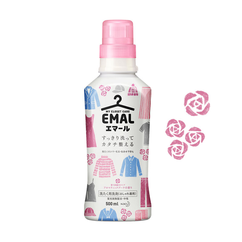 Kao Emal Aromatic Bouquet Fragrance Body | 花王精致洗洗衣液(馨雅玫瑰香) 500ml