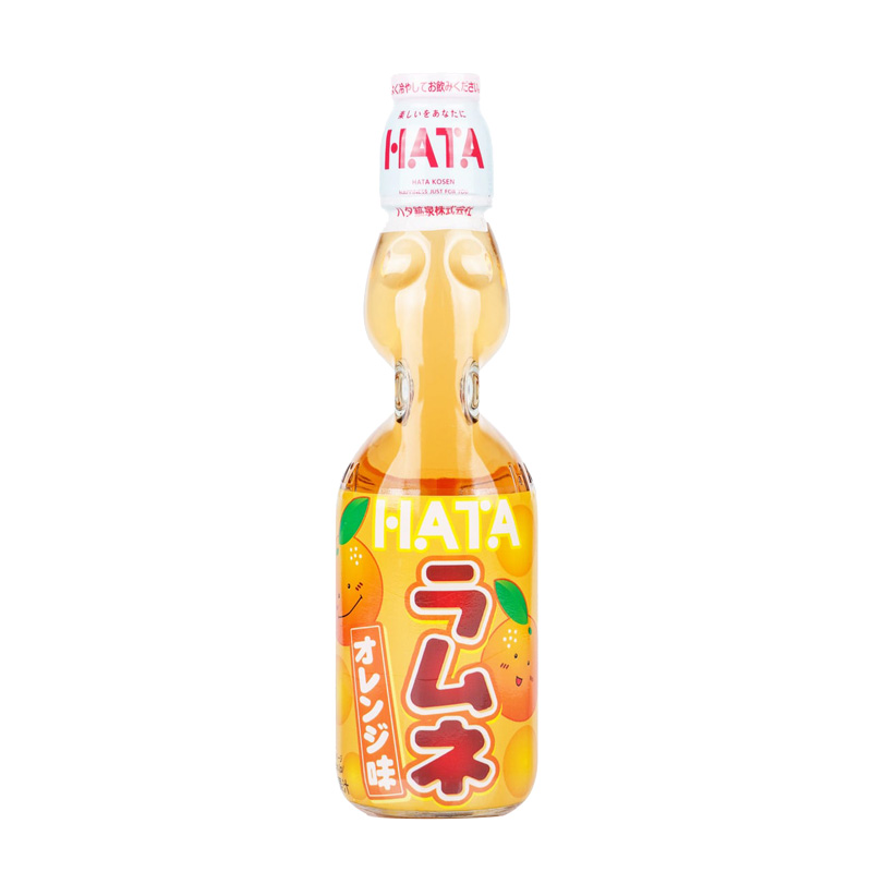 Hatakosen Ramune Soda(Orange Flavour) | 弹珠汽水(橘子味) 200ml