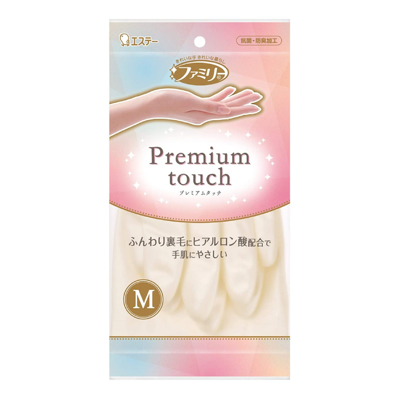 St. Family Vinyl Premium Touch Hyaluronic Acid Glove M Pearl White | ST小鸡仔玻尿酸里绒家务手套 中码珍珠白